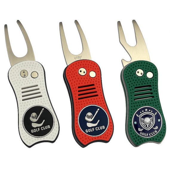 custom abs foldable divot tool enamel metal ball marker